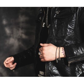 VASSAGO Ancient Amulet Judaic Hoshen 12 Tribes of Israel Breastplate of the High Priest Pendant Jewish Wheat Chain Bracelet (colorful)