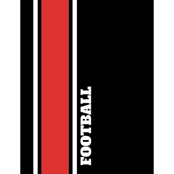 Black & Red Notebook - Football: Bold Black, & Red