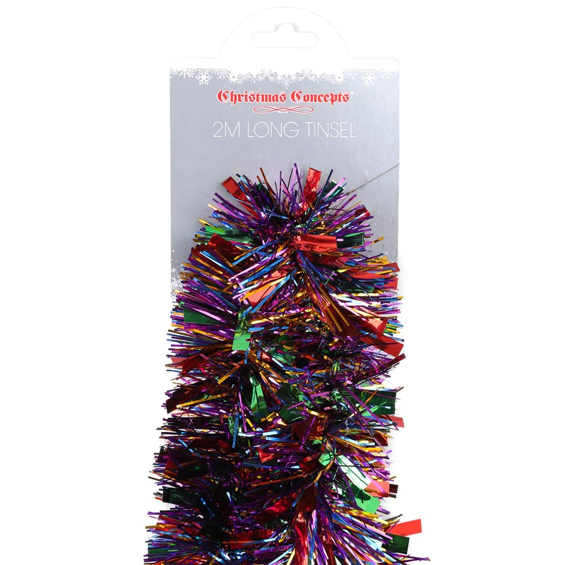 Christmas Concepts® 2 Metre Chunky/Fine Christmas Tinsel - Christmas Decoration