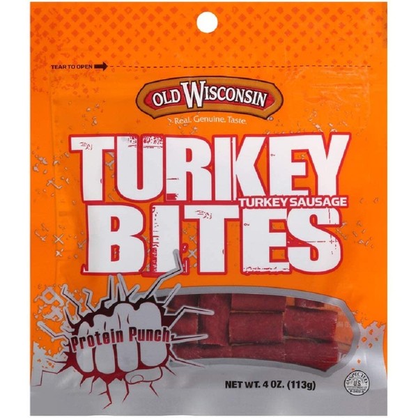 Old Wisconsin, Turkey Snack Bites, 4-Ounce Packages (Pack of 4)