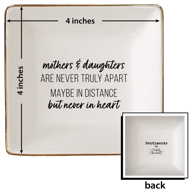 Mother Daughter Gift - Ceramic Jewelry Ring Dish or Tray