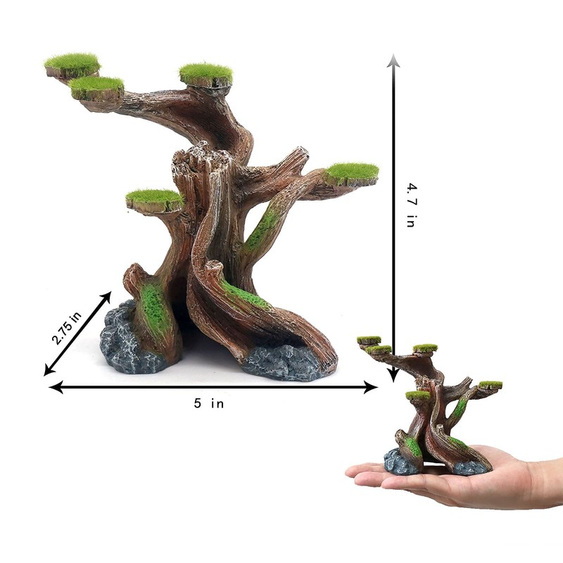 Reptile Decor Aquarium Decorations Artificial Moss Resin Fish Tank Rocks