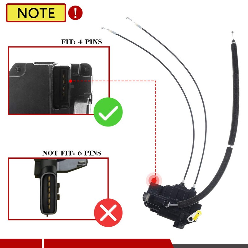 A-Premium Front Left Driver Side Door Lock Actuator Motor Compatible