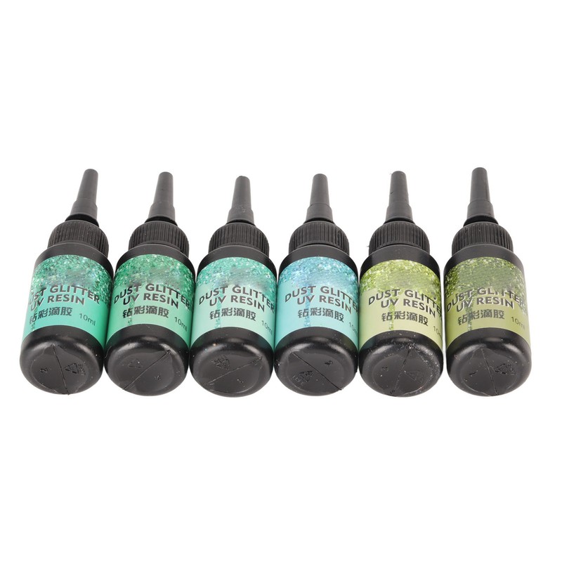 6pcs Colored UV Resin 10ml Each Pen Shaped Fast Curing