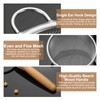 Dewocke High-quality 10 cm stainless steel kitchen strainer with wooden