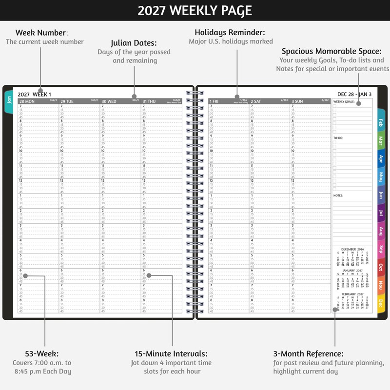 2027 Appointment Book - January - December 2027, Appointment Planner