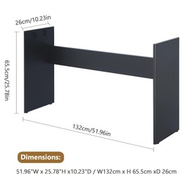 Zreephy Keyboard Wooden Stand, Wooden Furniture Stand Compatible For Yamaha P143 P145 P223 P225 Digital Pianos Keyboards (Black)