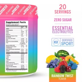 BIOSTEEL Zero Sugar Hydration Mix With Optimum Electrolytes Rainbow Twist Flavor