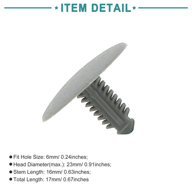 ACROPIX Rivet Fastener Retainer Push Clip Nylon Door Fender Bumper