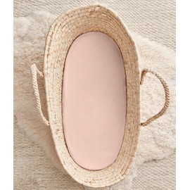 Love To Dream UK Cotton Fitted Bassinet Sheet, Pink, Twin Pack, All Seasons