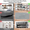 LANTEFUL Shoe Rack with Covers 10 Tier Tall Shoe Rack
