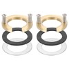 uxcell 2Sets Female Thread Hex Lock Nut M32 x 1.5