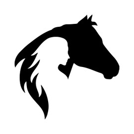 Cute Horse & Girl Fun Waterproof Sticker Decal - Use on Car Bumpers, Laptops, Mirrors, Water Bottles, Scrapbooking, Party Bag Fillers, Animal Gifts, Peel & Stick (1, 5cm x 5cm (2" x 2"))