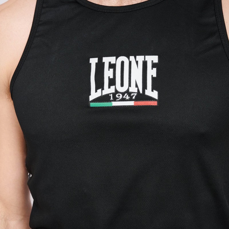 LEONE 1947, Canottiera Boxe, Nero, L, AB726