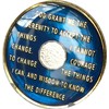 12 Year AA Medallion Metallic Midnight Blue Tri-Plate Sobriety Chip