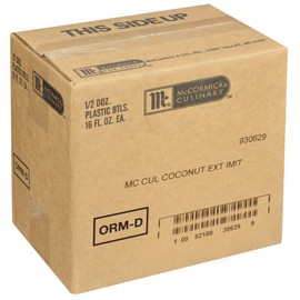 McCormick Culinary Imitation Coconut Extract, 16 fl oz (Pack of 6) - Six 16 Fluid Ounce Bottles of Coconut Flavoring Extract for Baked Goods, Desserts, Beverages and More