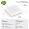 12 empty square mini clear plastic cases with cover for