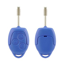Car Key Shell for Ford Transit Connect MK7 Van Remote Control Car Key Shell Cover in Blue with Blade 3 Buttons