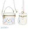 anilet + Animal Cow Vanity Shoulder Bag, Dog, White, Ribbon,