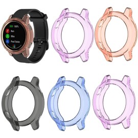 FitTurn Screen Protector Case Compatible with Garmin Venu 2 & Vivoactive 4 Watch TPU Slim Case Cover [Plating Metal Color Frame] [3D Full Coverage] Shell Protective for Venu 2 Watch