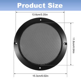 2PCS 5 Inch Speaker Grill Universal Speaker Covers ABS Plastic for Speakers Mounting & Home Audio DIY, Speakers Grille Protector with 8PCS Screws