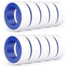 Teflon Plumbers Tape,PTFE Pipe Sealant & Plumbing Thread Tape,Pipe Sealing Water Seal for Shower Head,White (1/2 by 520 Inches 10 Rolls)
