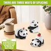 Hpbaggy 3-in-1 Panda Building Blocks Set, Cute Panda Bricks, Animal