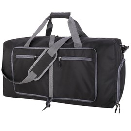 ehsbuy 60L Foldable Travel Duffle Bags for Men Women Large Holdall Bag Waterproof Overnight Weekend Bags for Gym Luggage