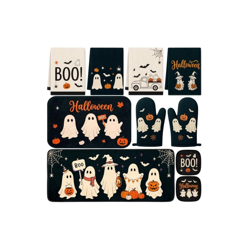 Juego de 10 accesorios de cocina de fantasmas de Halloween