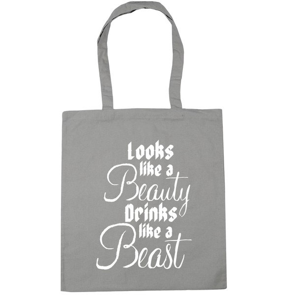 Hippowarehouse Looks like a beauty drinks like a beast Tote
