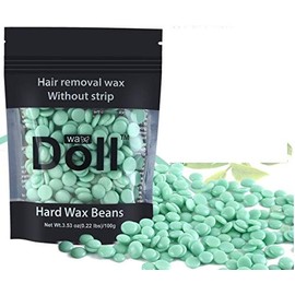 Mr. Gadget Solution® 100g Hard Wax Beads Beans, Facial Arm Leg Depilatory Solid Hot Film Waxing Pellets Body Bikini Hair Removal- TEA TREE