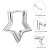 Gadpiparty 2 Pairs of Silver Star Earrings Fashion Hoop Earrings