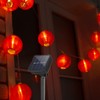 Amants01 Solar Red Lantern String Lights Solar Powered Hanging Lanterns