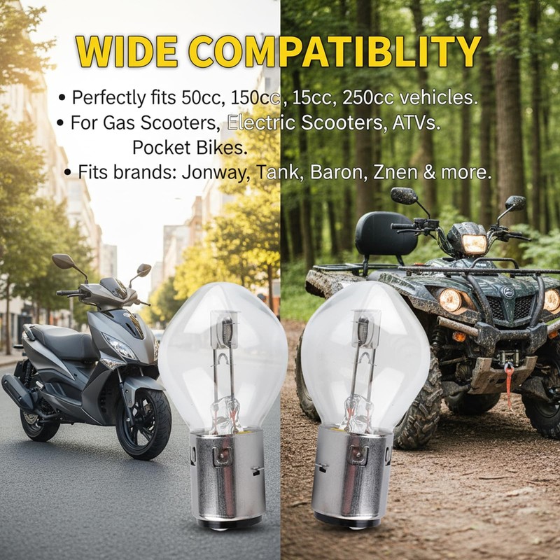 Poweka S2 12V 35/35w Chinese Scooter Light Bulb Fits for