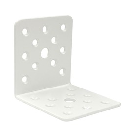 Daidohant 00069222 Multi L-Shaped Reinforcement Hardware, White (W) 2.4 x (A) 2.6 x (B) 2.6 x (B) 2.3 inches (60 x 65 x 65 x 2.3 mm), Iron, White, L-Shaped (daidohant)