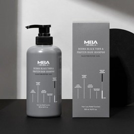 MBA Blackton Protein Hair Shampoo 500ml for hair loss relief and graying improvement / 탈 모완화 새치개선 MBA 블랙턴 프로틴 헤어 샴푸 500ml