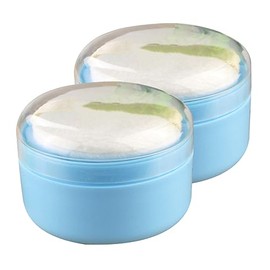 Yardwe Talquera con Borla para Bebé, 2 Piezas de 9 × 9 × 6 cm
