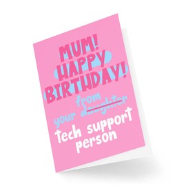 Funny Novelty Greeting Cards | Happy Birthday From Your Daughter | Birthday Mum Mother Mummy Banter Best Friend Funny Joke | CBH1245