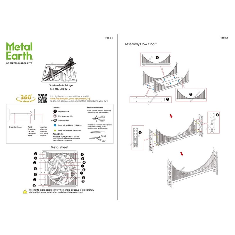 Fascinations Metal Earth Golden Gate Bridge