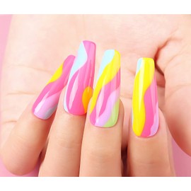 AIMEILI Semi-Permanent Gel Nail Polish Kit UV LED Fluo Colored Gel Nail Polish for Manicure Soak Off Neon Gel Polish Set 6 x 10 ml - Set Number 11