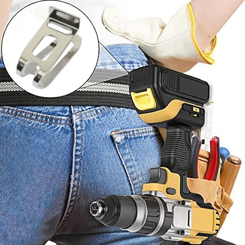 4PCS Replacement Belt Hook Clip Stainless Steel Driver Belt Clip