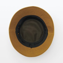 MUJI Hat UV Protection Cotton Chino Bucket Hat Unisex Adult, smoky yellow