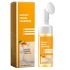 Turmeric Face Wash with Brush - Foaming Facial Cleanser for