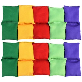 Kisangel 20pcs Small Bean Bags Mini Colorful Bean Bags Mini Beanbags Toy Outdoor Sports Supply for Kids Boys Girls