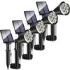 MEIHONG Solar Spot Light Outdoor, Waterproof LED Landscape Lights Dusk