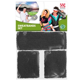 W WIDMANN MILANO Party Fashion - Sweatbands Set of 3 Headband and 2 Wristbands Sports Accessories 80s Tracksuit Carnival