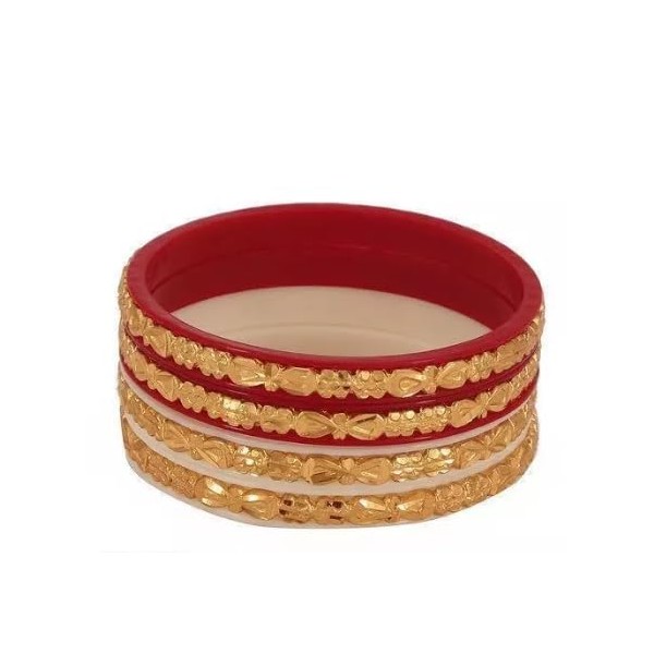 Meenakshi imitation Indian Traditional Women's Ethnic Gold-Plated Sakha Pola Bangles