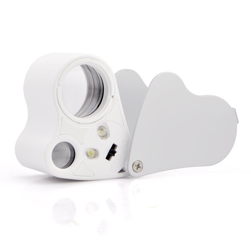 iKKEGOL 30x 60x Dual Lens Jewelers Eye Loupe Illuminated LED