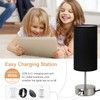 Yarra-Decor 【Upgraded Bedside Lamp with USB A+C Charging Ports &