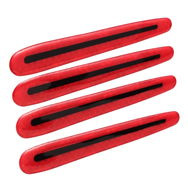 Mobestech 4pc Car Door Handle Protector Stickers Reflective Scratch Resistant